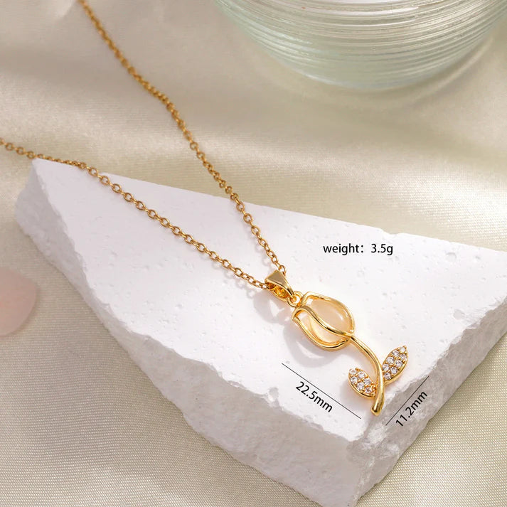 Collar Tulipán Dorado