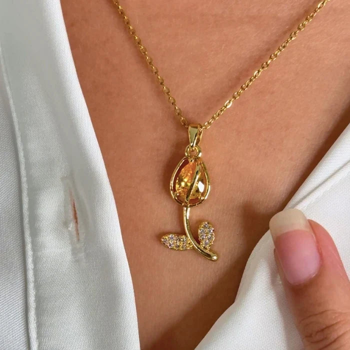 Collar Tulipán Dorado