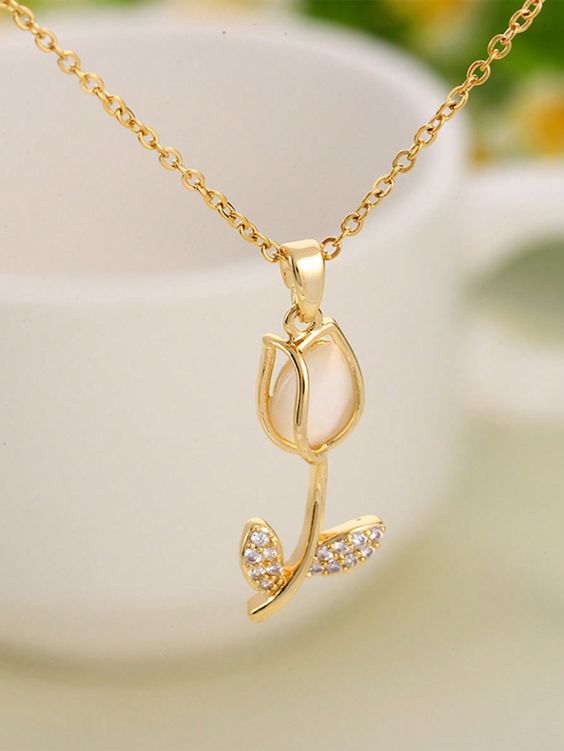 Collar Tulipán Dorado