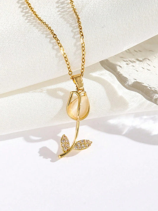 Collar Tulipán Dorado