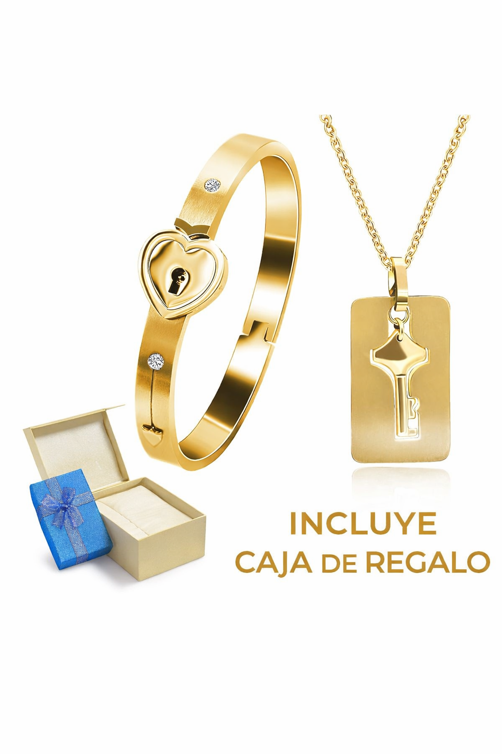Set Collar y Pulsera Llave de Amor
