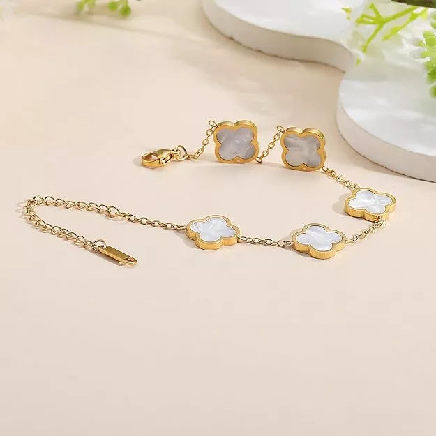 Pulso Trébol Gold 2 en 1